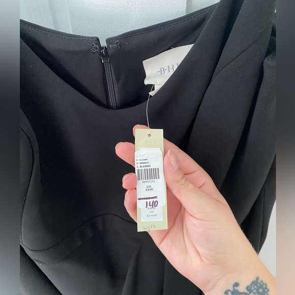 BHLDN “Lyra” maxi dress with wrap front, slit detail, black NWT - Picture 6 of 9